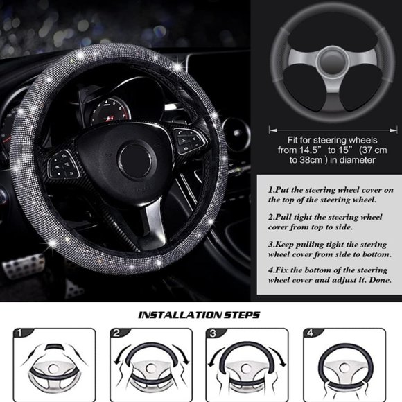 8pc Paw Print Interior Car Accessories Set - Picture 7 of 8